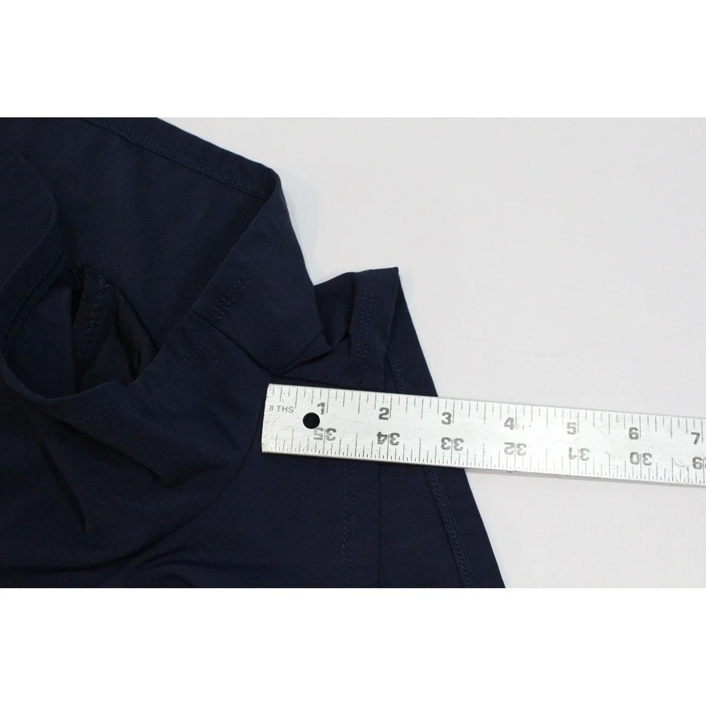 T.H.E. Swimwear Navy Blue High Waist Swim Shorts with Liner Womens 16 USA Made